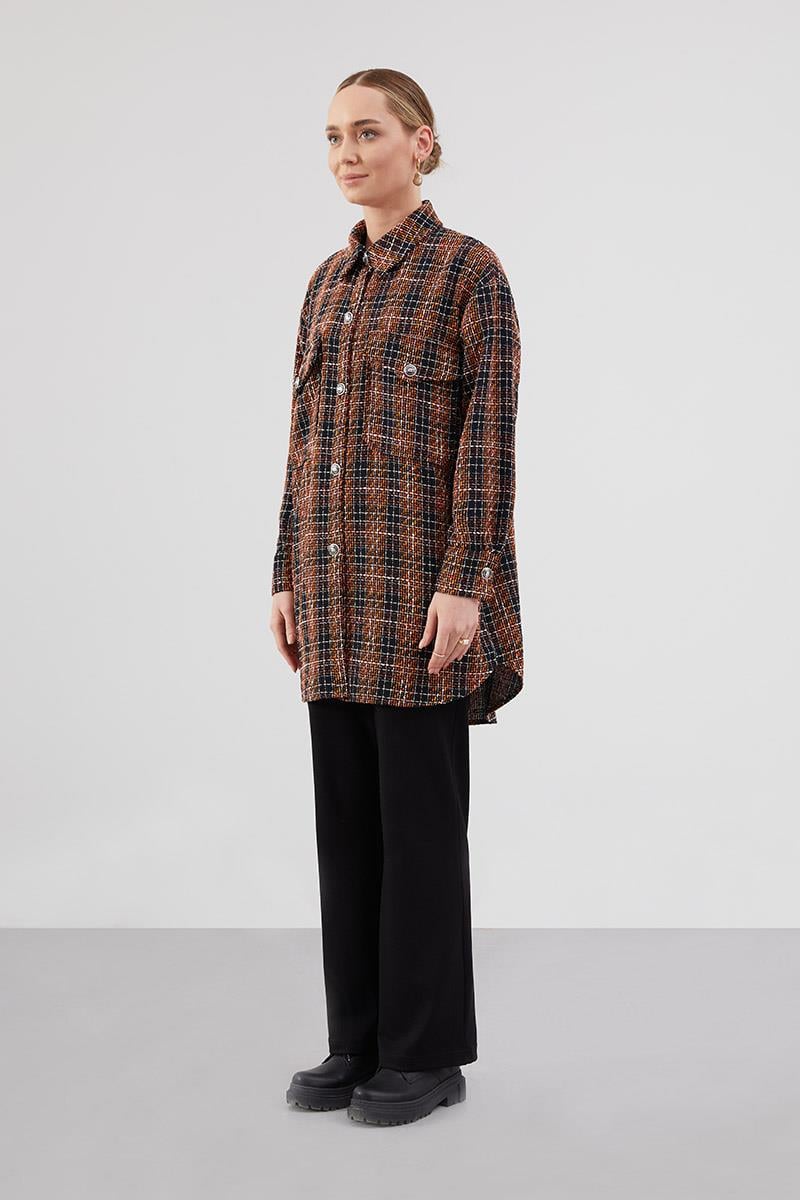Levidor Studio Oranj Oversize Tüvit Ceket