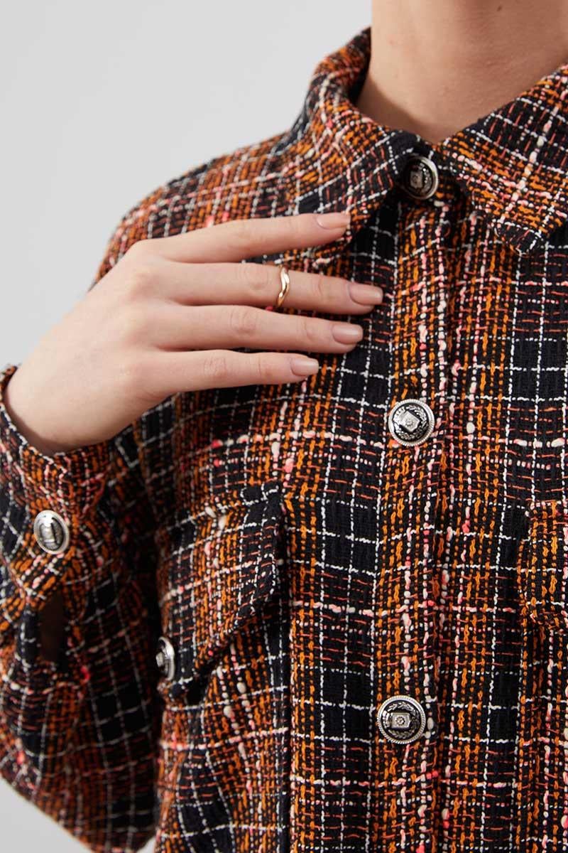 Levidor Studio Oranj Oversize Tüvit Ceket