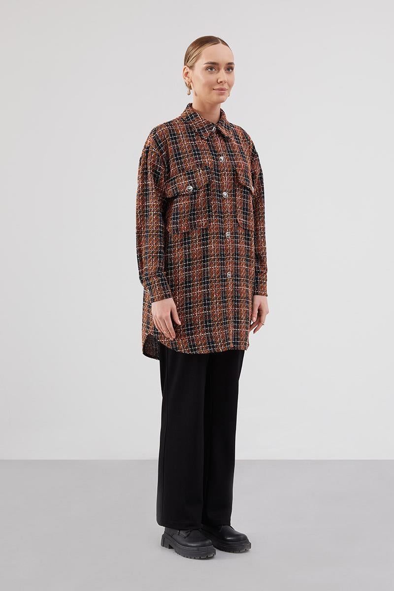Levidor Studio Oranj Oversize Tüvit Ceket