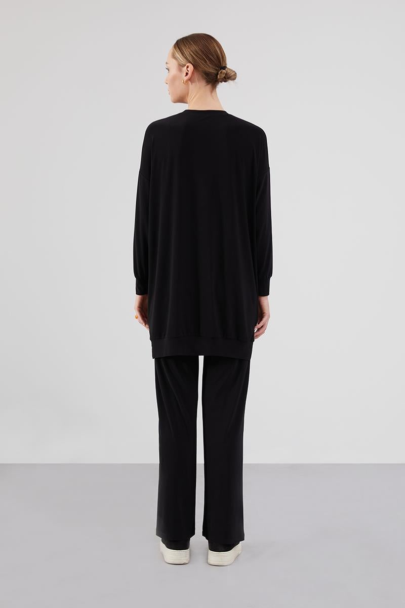 Levidor Studio Siyah Basic Pantolonlu Tunik Takım