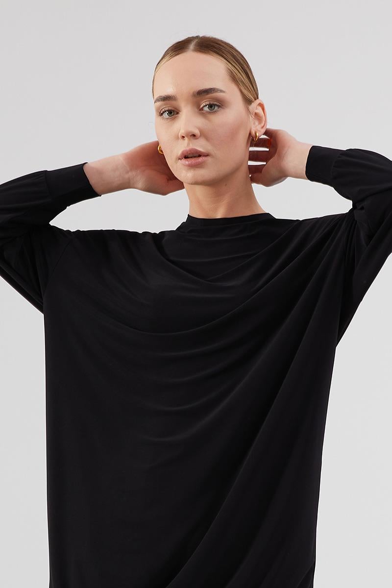 Levidor Studio Siyah Basic Pantolonlu Tunik Takım
