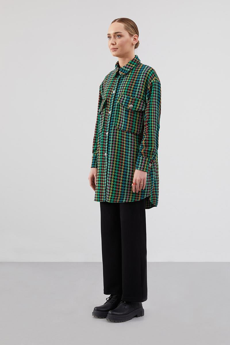 Levidor Studio Zümrüt Oversize Tüvit Ceket