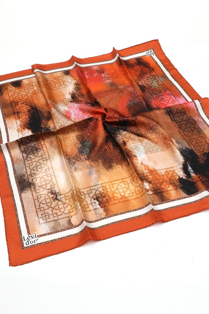 Levidor Taba Twill Saf İpek Eşarp