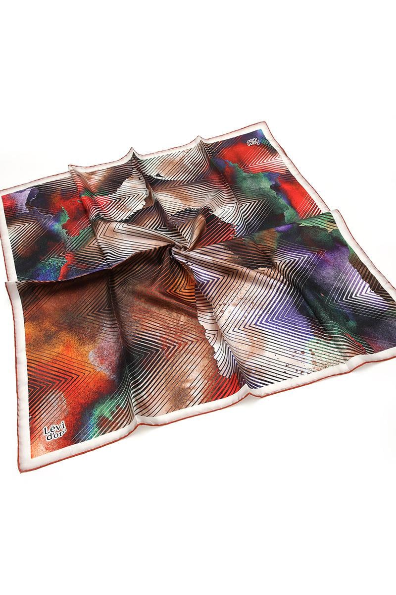 Levidor Taba Twill Saf İpek Eşarp