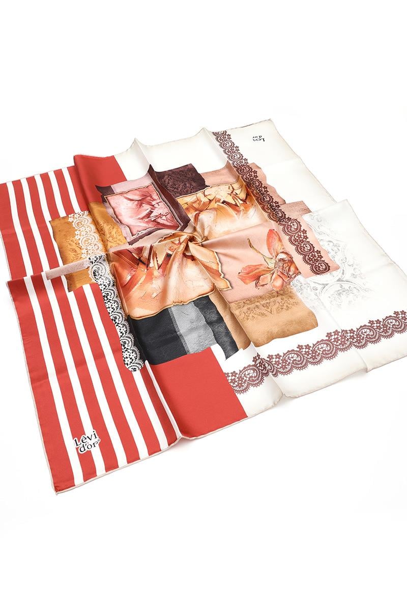 Levidor Taba Twill Saf İpek Eşarp
