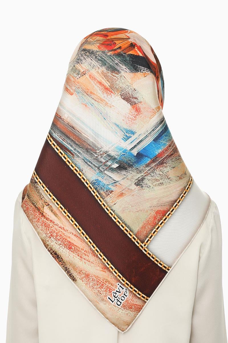 Levidor Taba Twill Saf İpek Eşarp