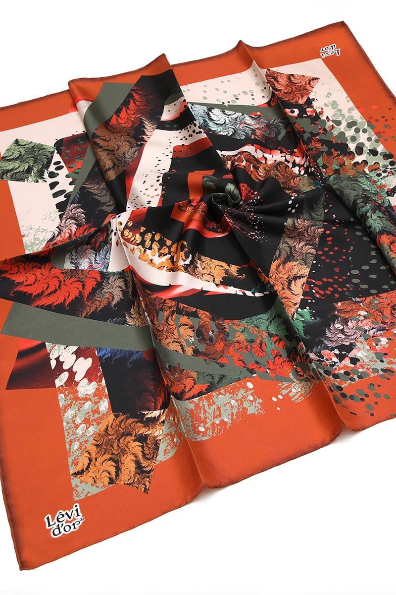 Levidor Taba Twill Saf İpek Eşarp
