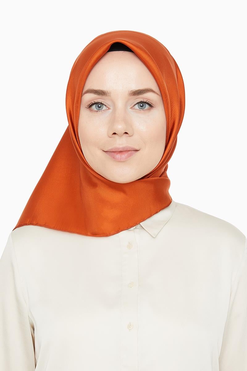 Levidor Taba Twill Saf İpek Eşarp