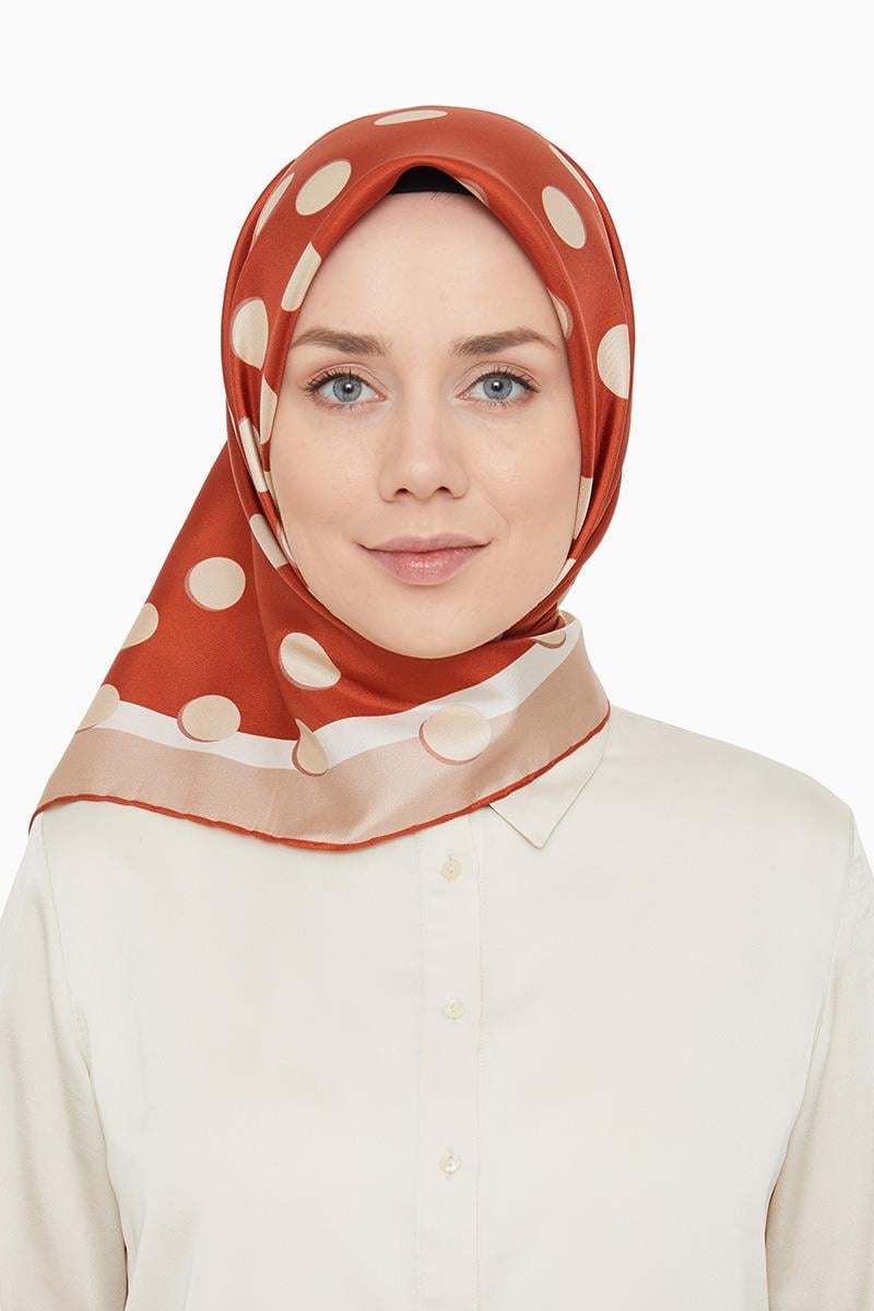 Levidor Taba Twill Saf İpek Eşarp
