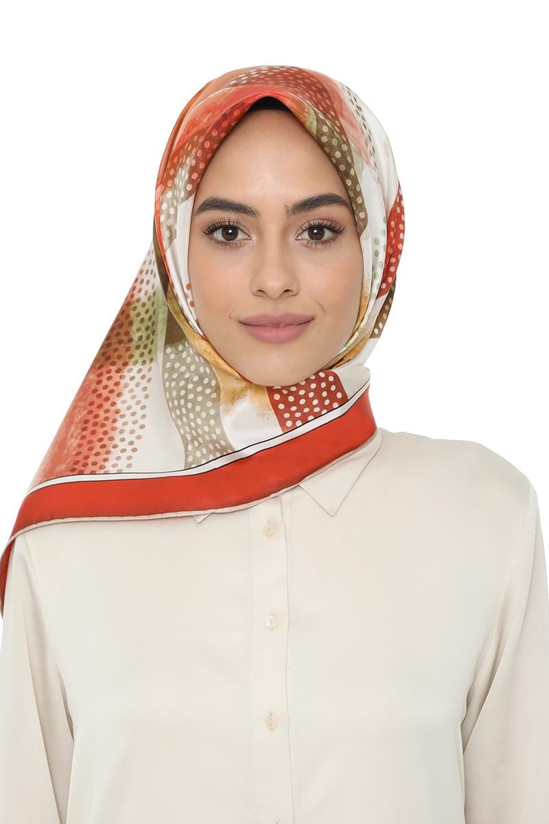 Levidor Taba Twill Saf İpek Eşarp