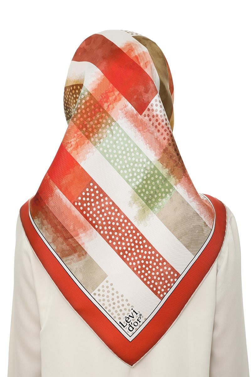 Levidor Taba Twill Saf İpek Eşarp