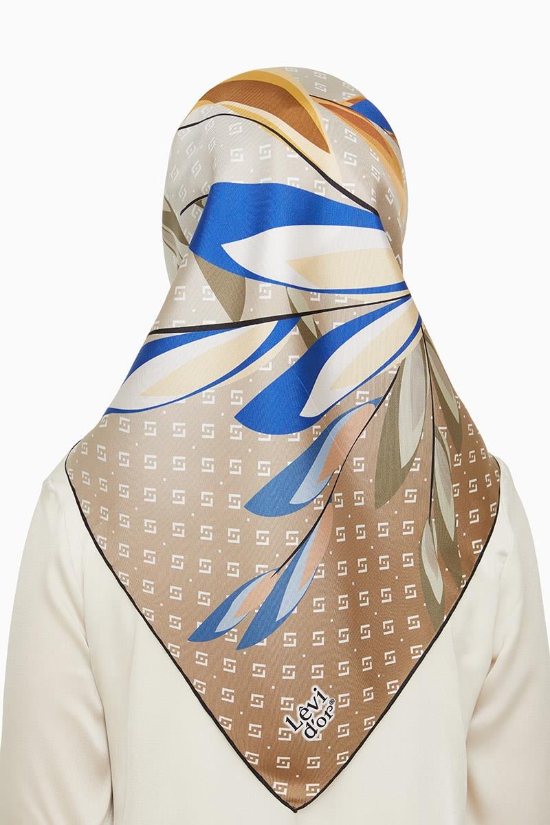 Levidor Vizon Twill Saf İpek Eşarp