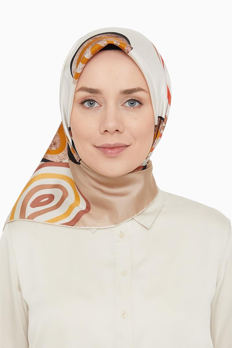 Levidor Vizon Twill Saf İpek Eşarp