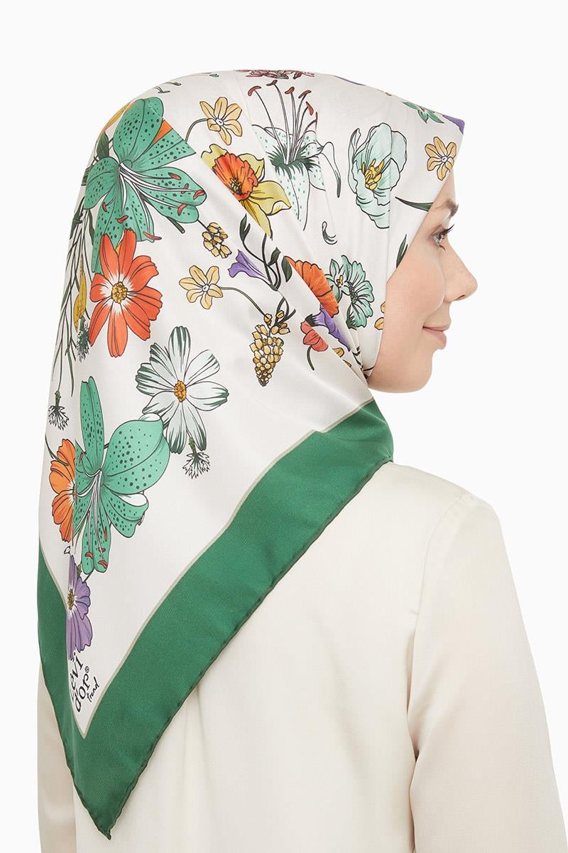 Levidor Yeşil Trend Twill Eşarp