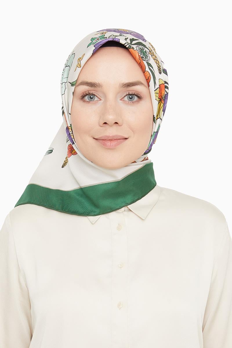 Levidor Yeşil Trend Twill Eşarp