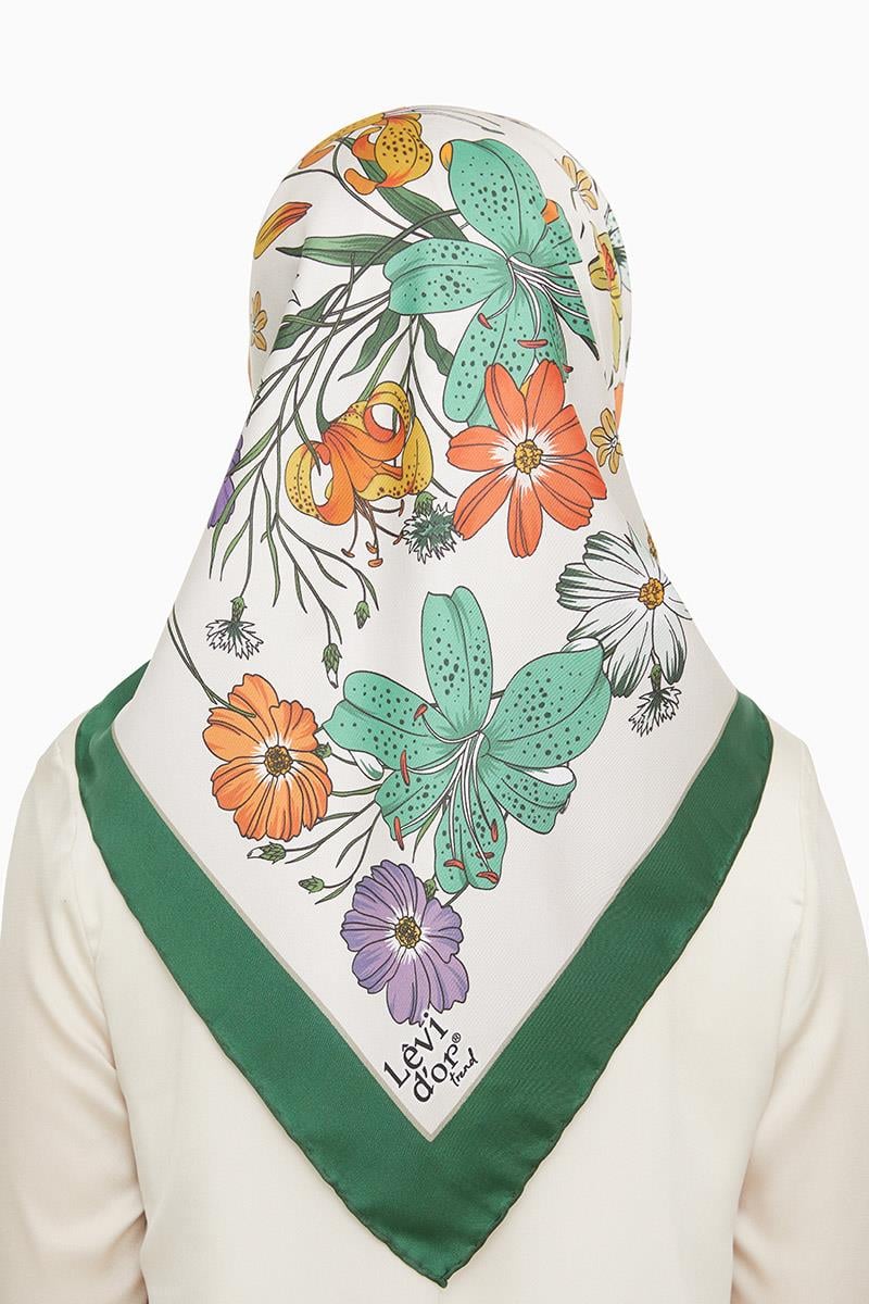 Levidor Yeşil Trend Twill Eşarp