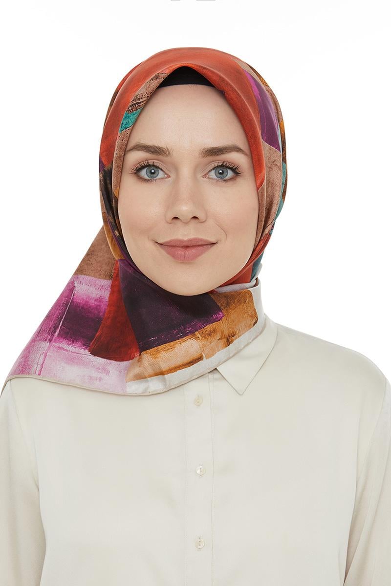 Levidor Yeşil Twill Saf İpek Eşarp