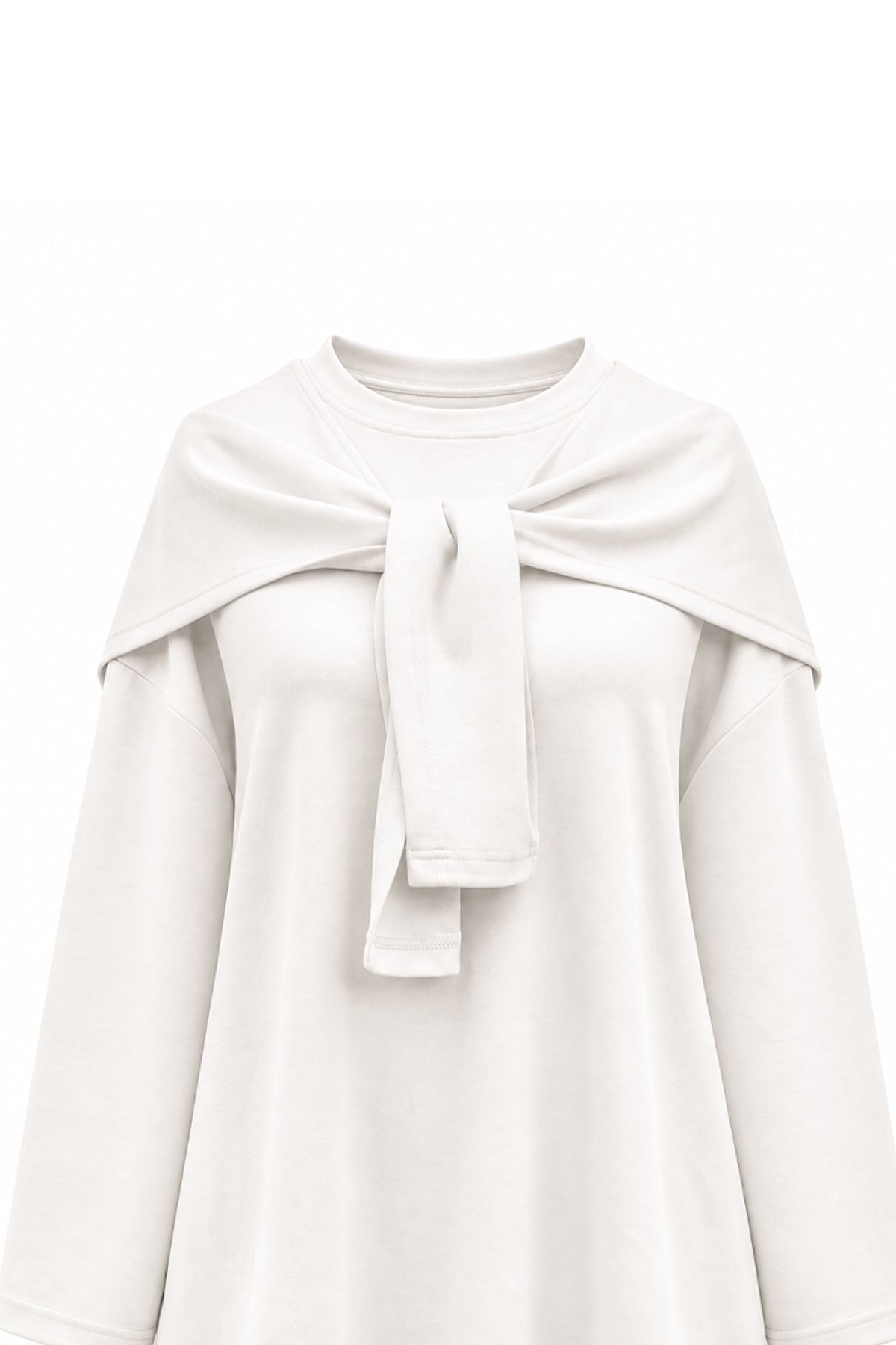 Atkılı Oysho Sweat Ekru