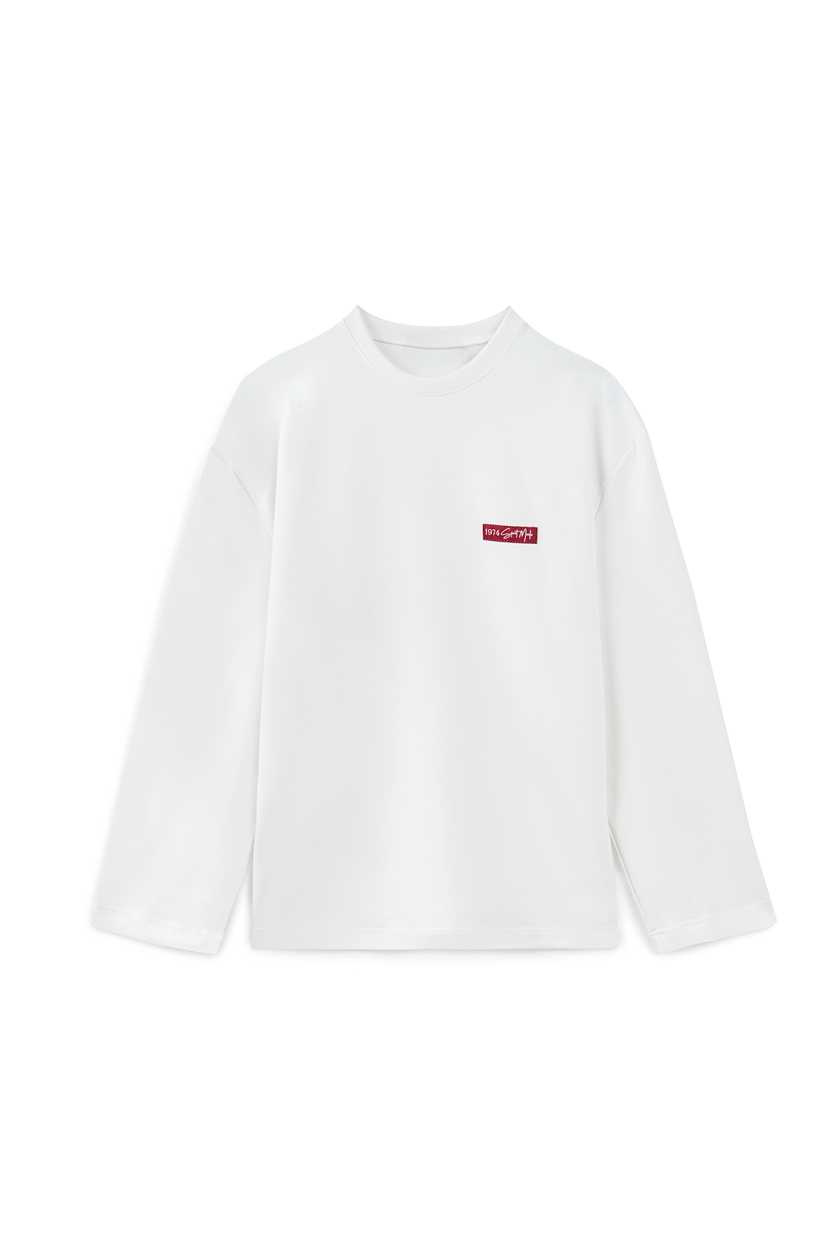Baskılı Düz Sweat Beyaz