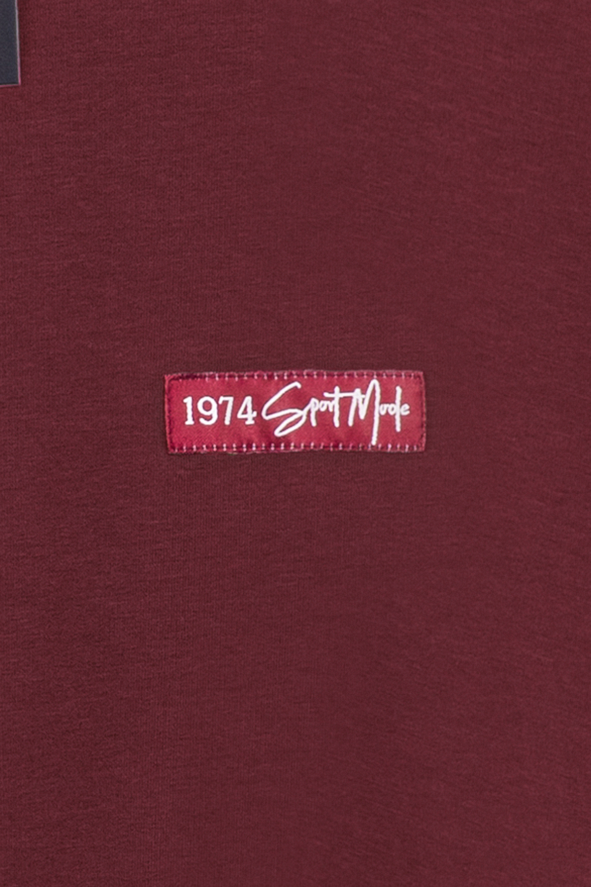 Baskılı Düz Sweat Bordo