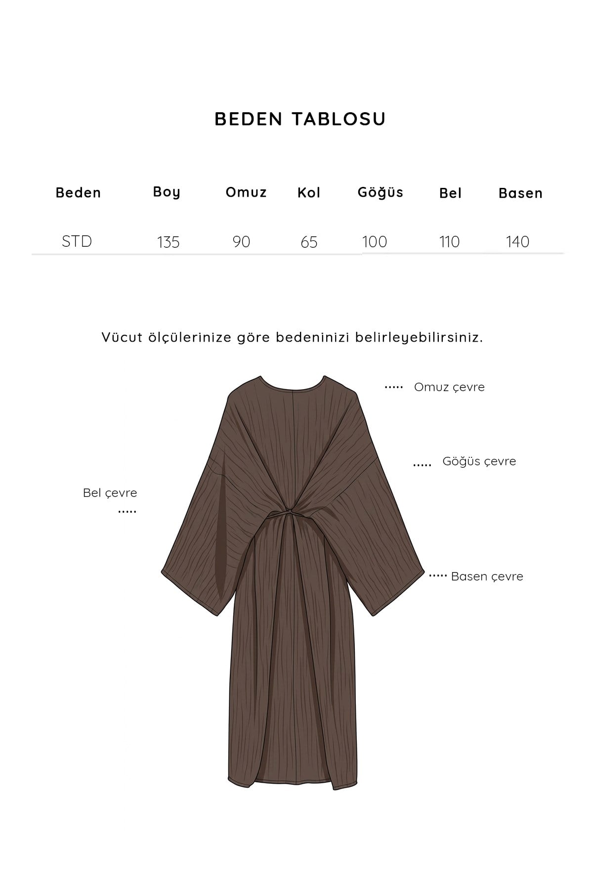 Çapraz Bağlamalı Müslin Elbise Kahverengi