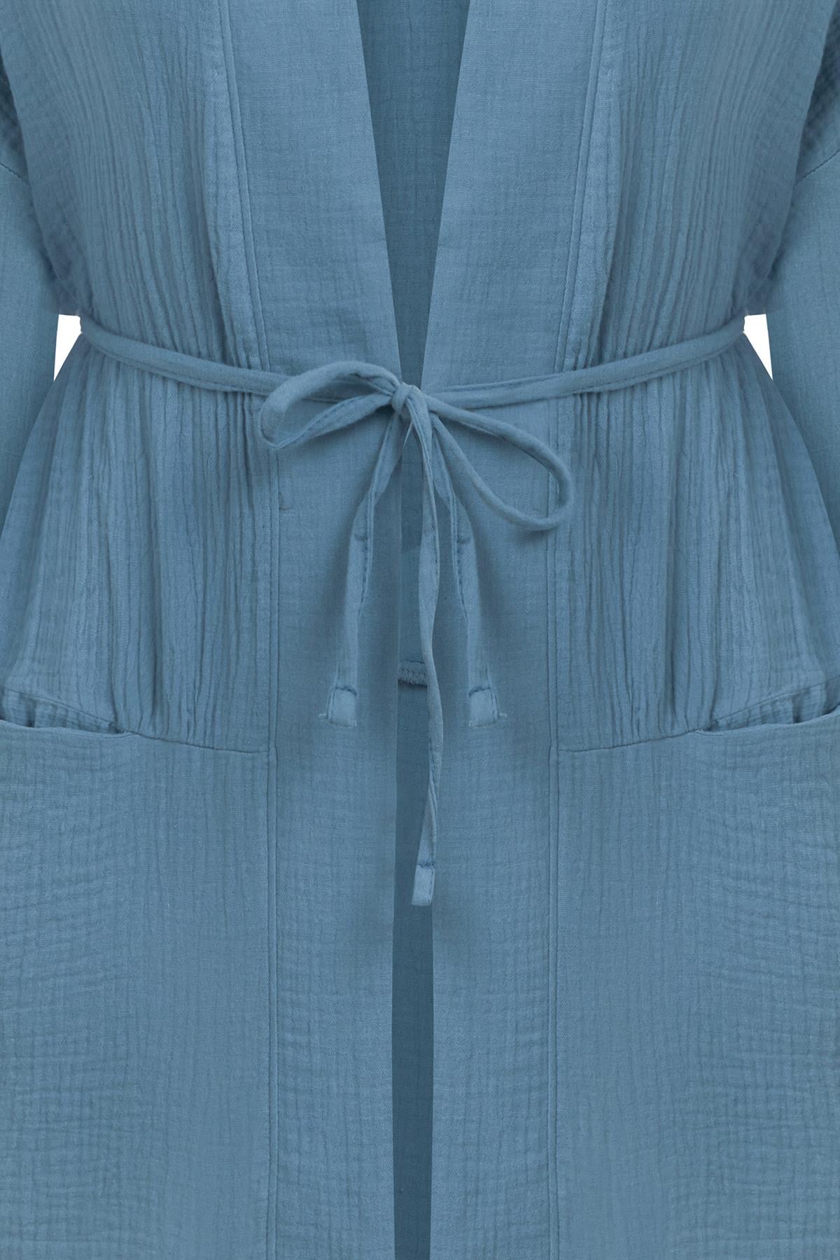 Cepli Müslin Kimono Mavi