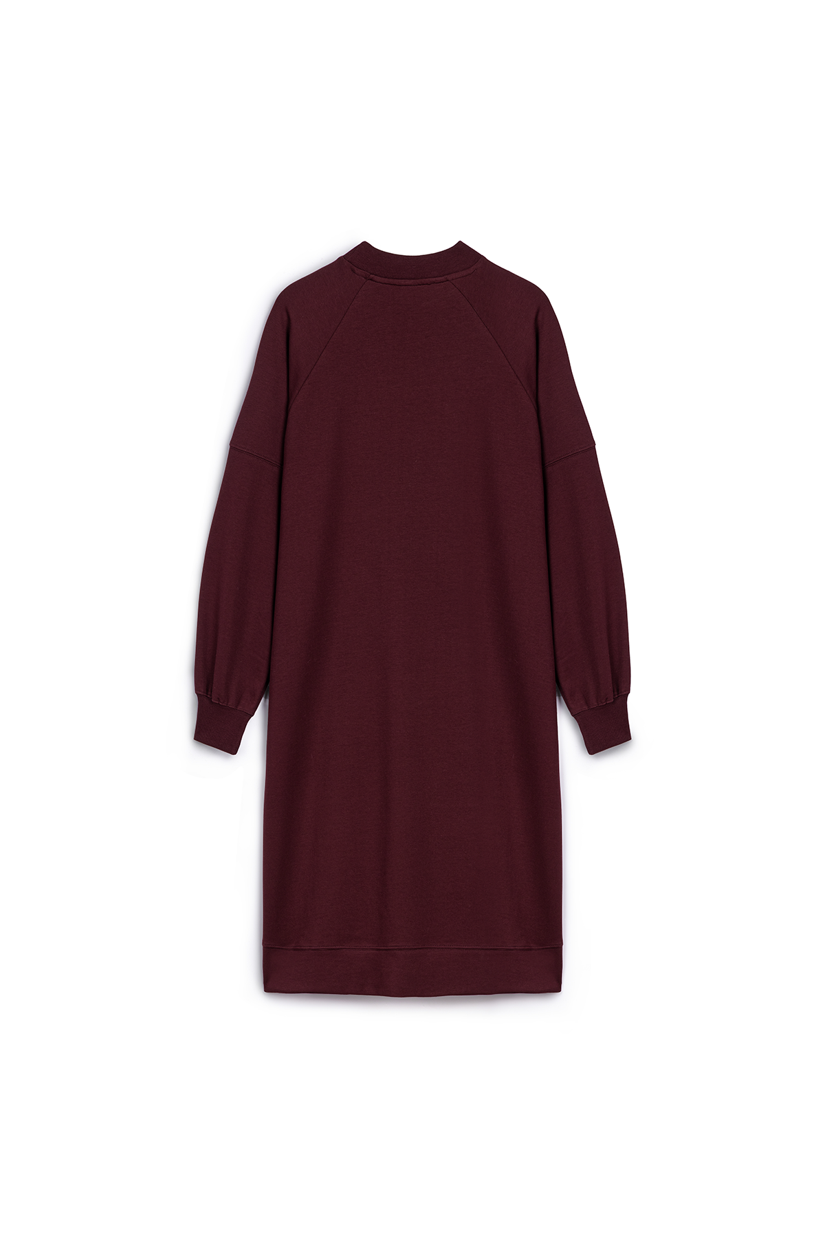 Diz Altı Uzun Sweat Bordo
