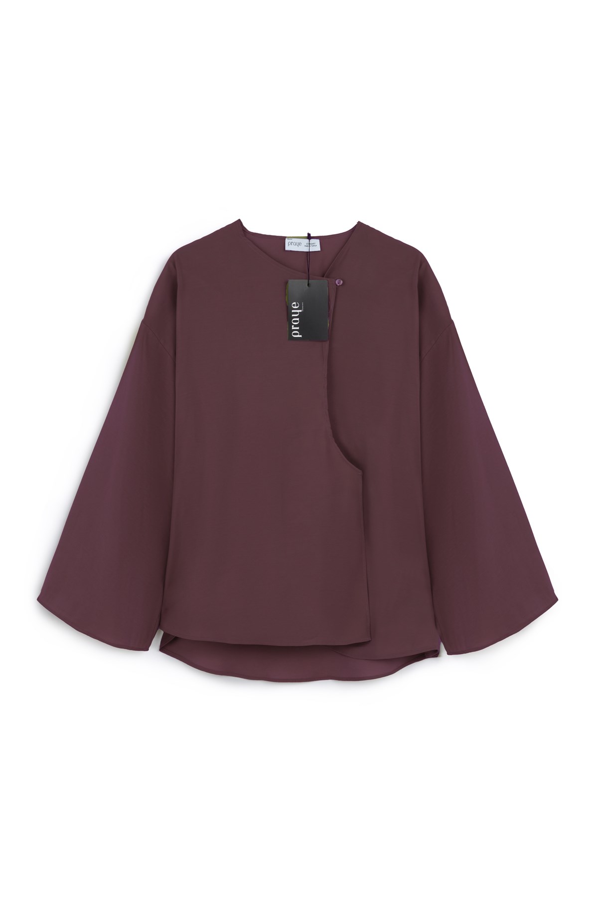 Düğmeli Salaş Tunik Bordo