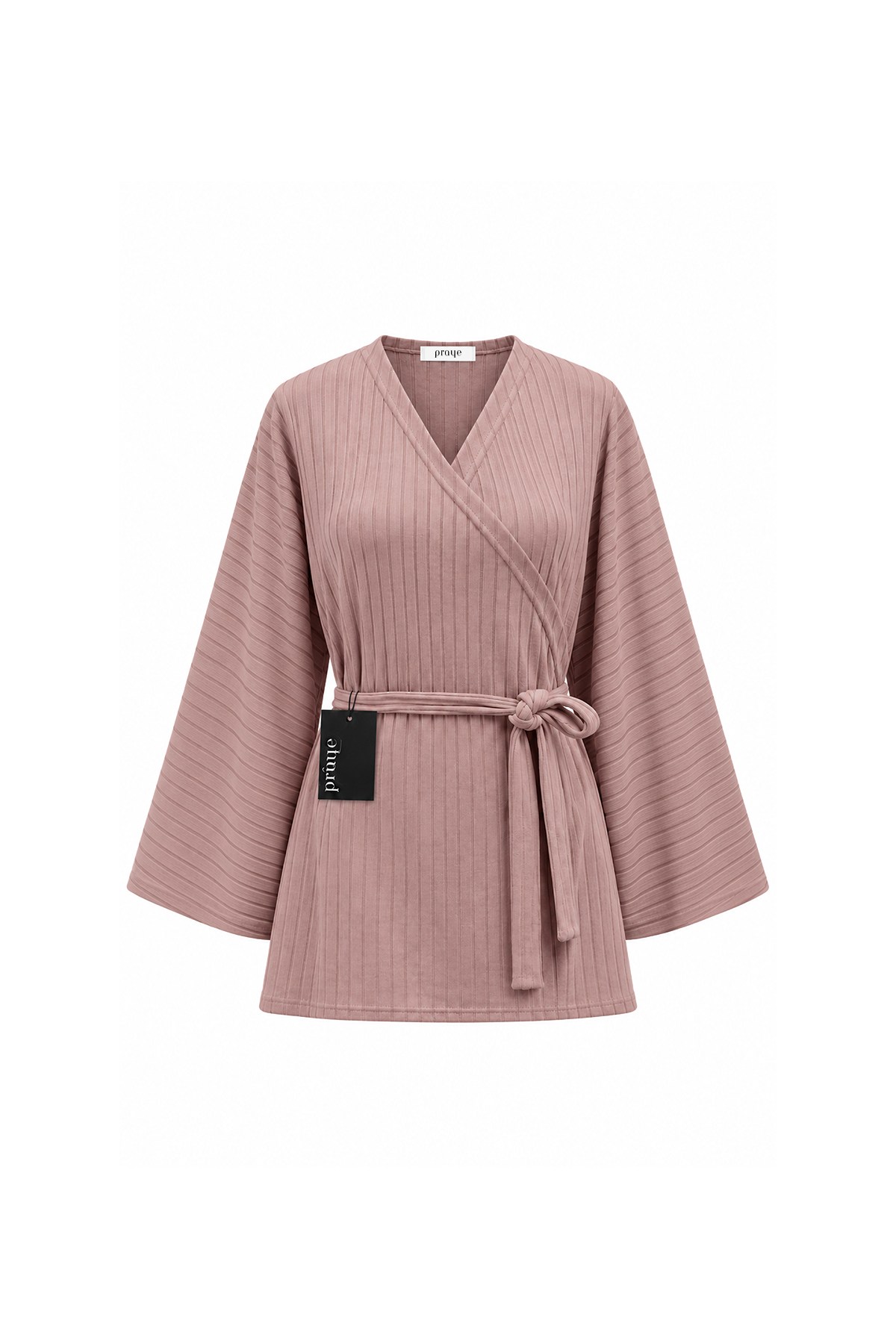 Fitilli Triko Tunik Pembe