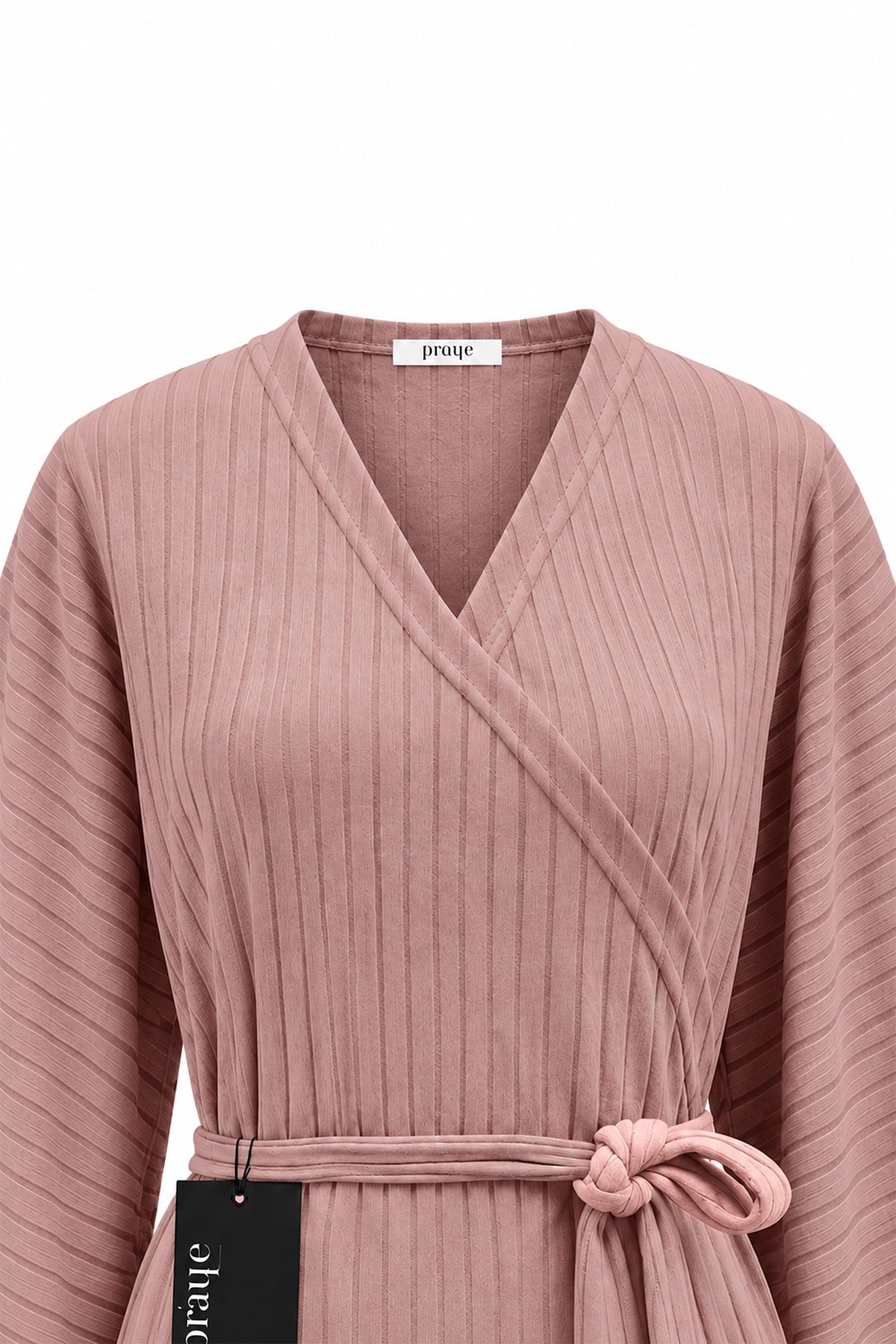 Fitilli Triko Tunik Pembe