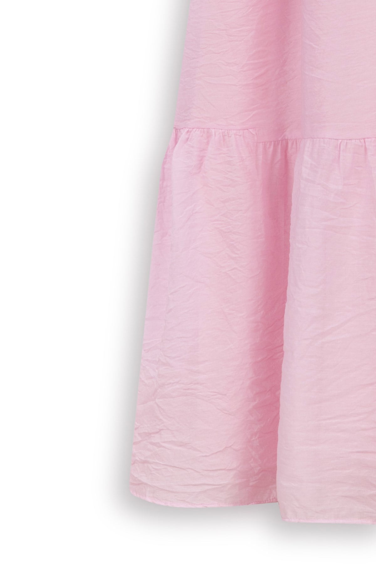 Katlı Prenses Elbise Pembe