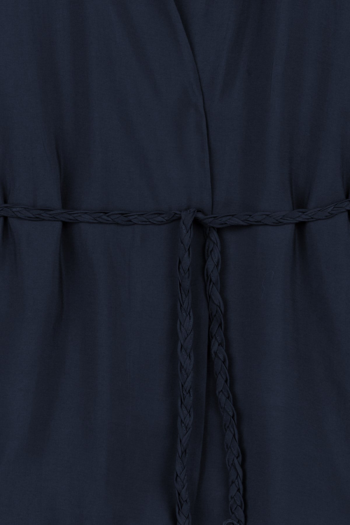 Örgü Kemerli Kimono Lacivert