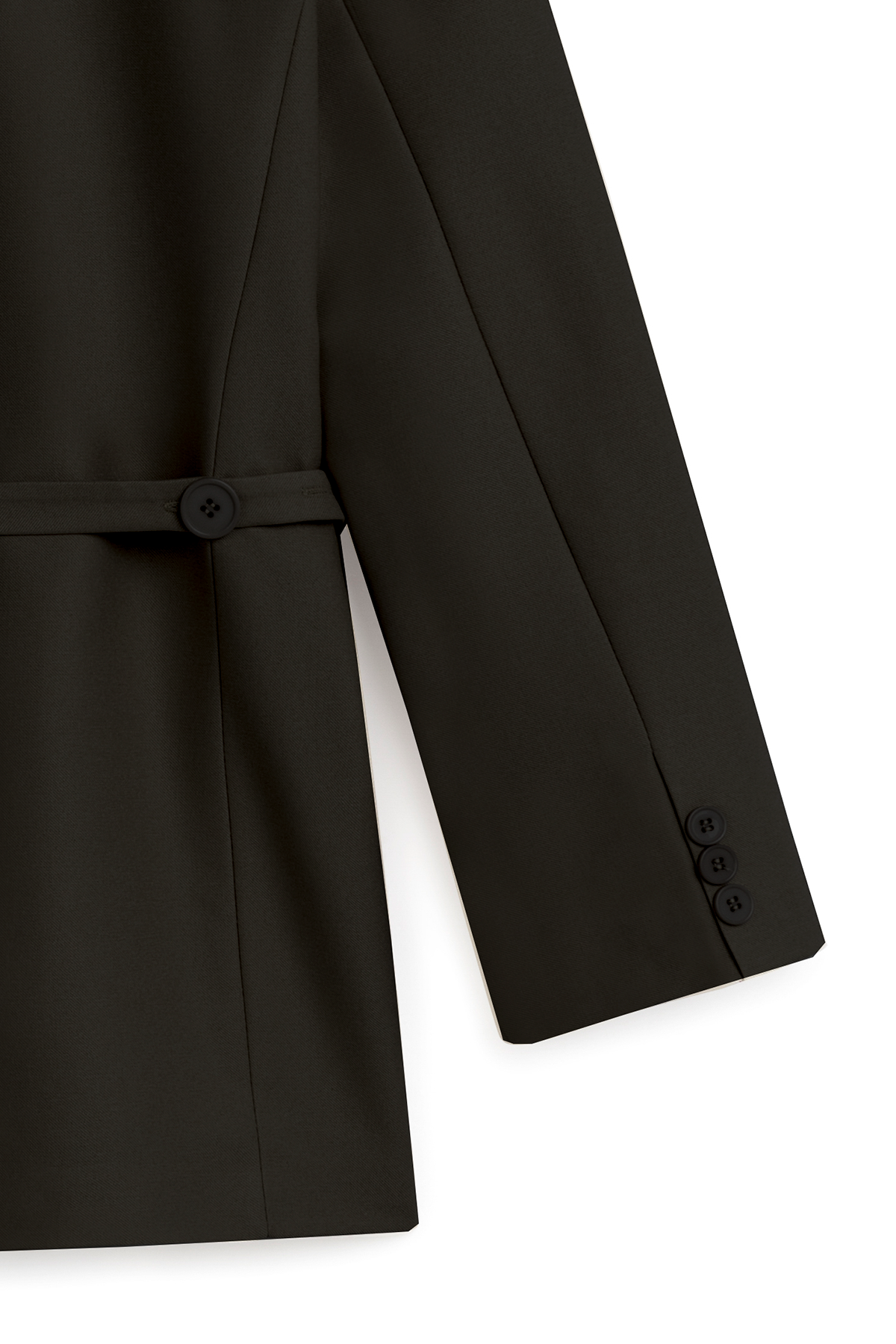 Seyyar Kemerli Blazer Ceket Siyah