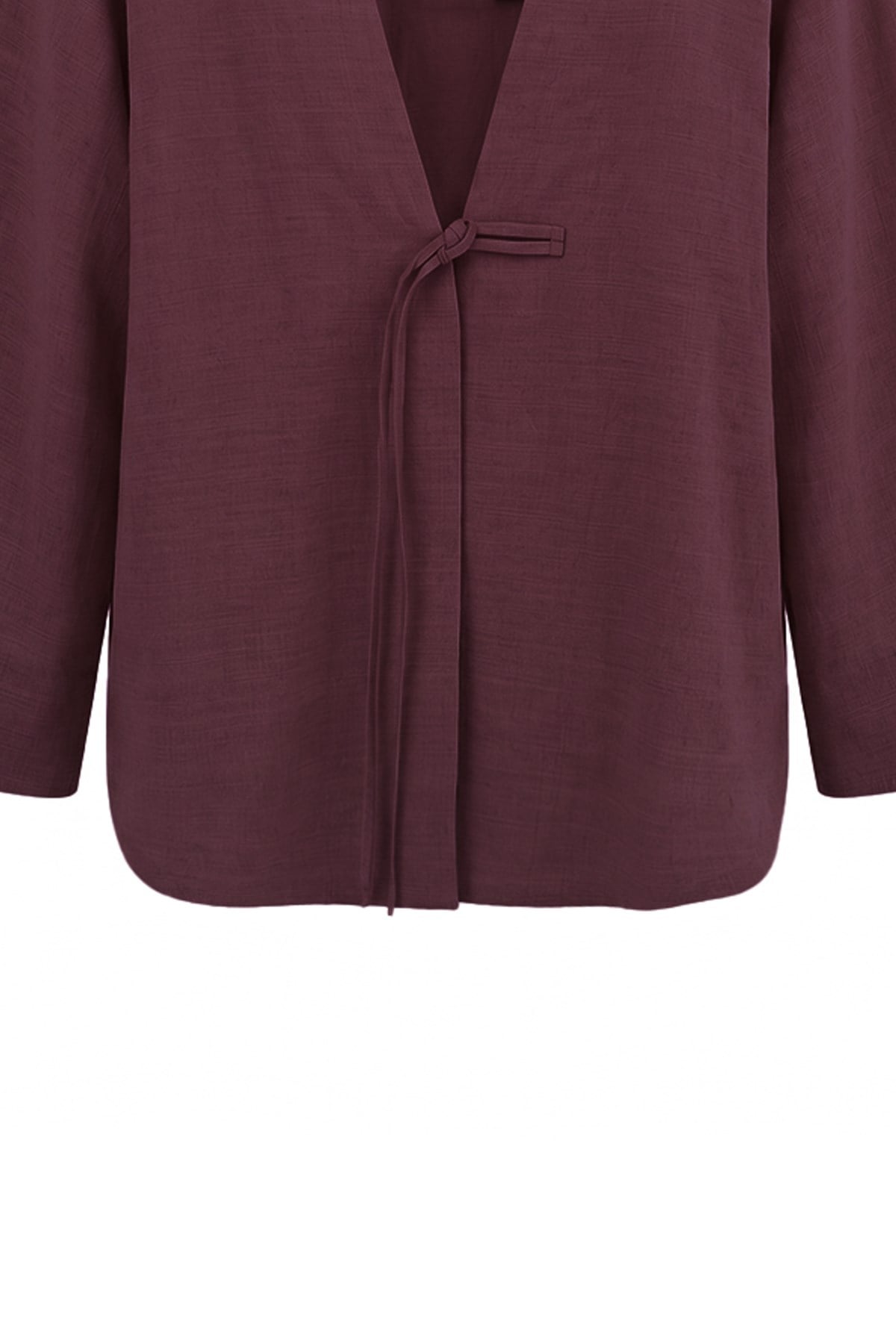 Tek Bağlamalı Kimono Bordo