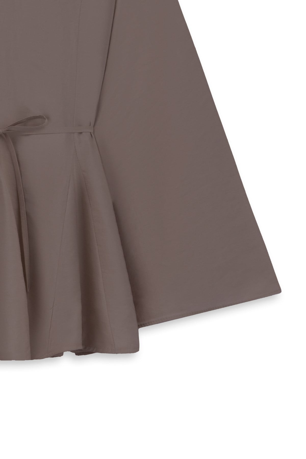 Volanlı Tencel Bluz Açık Kahve