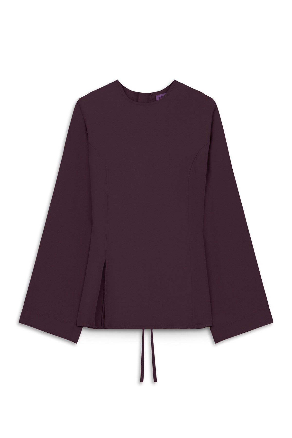 Yırtmaçlı Tensel Bluz Bordo