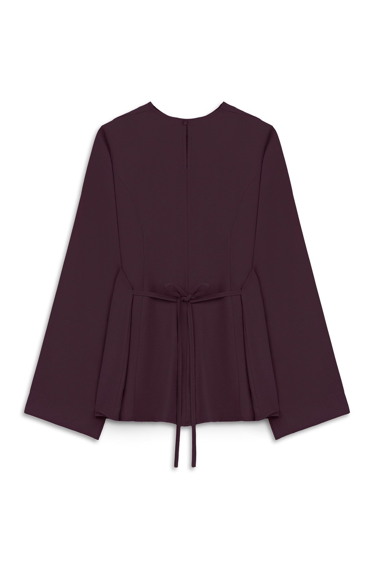 Yırtmaçlı Tensel Bluz Bordo