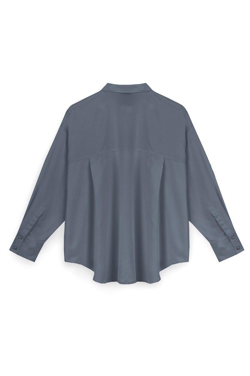 Yumuşak Dokulu Oversize Gömlek Gri