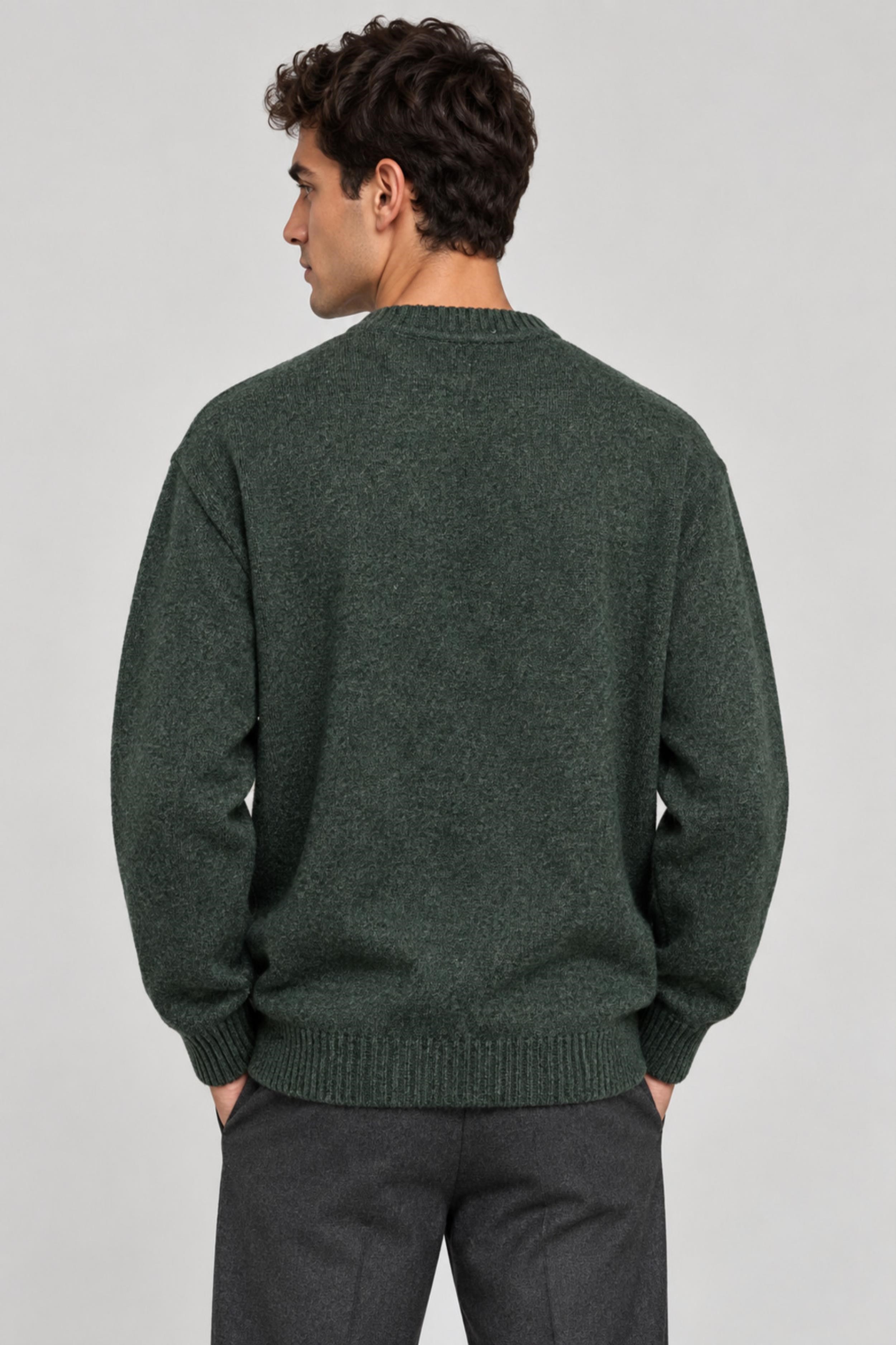 Baskılı Oversize Örgü Kışlık Kazak DP 16596_10072