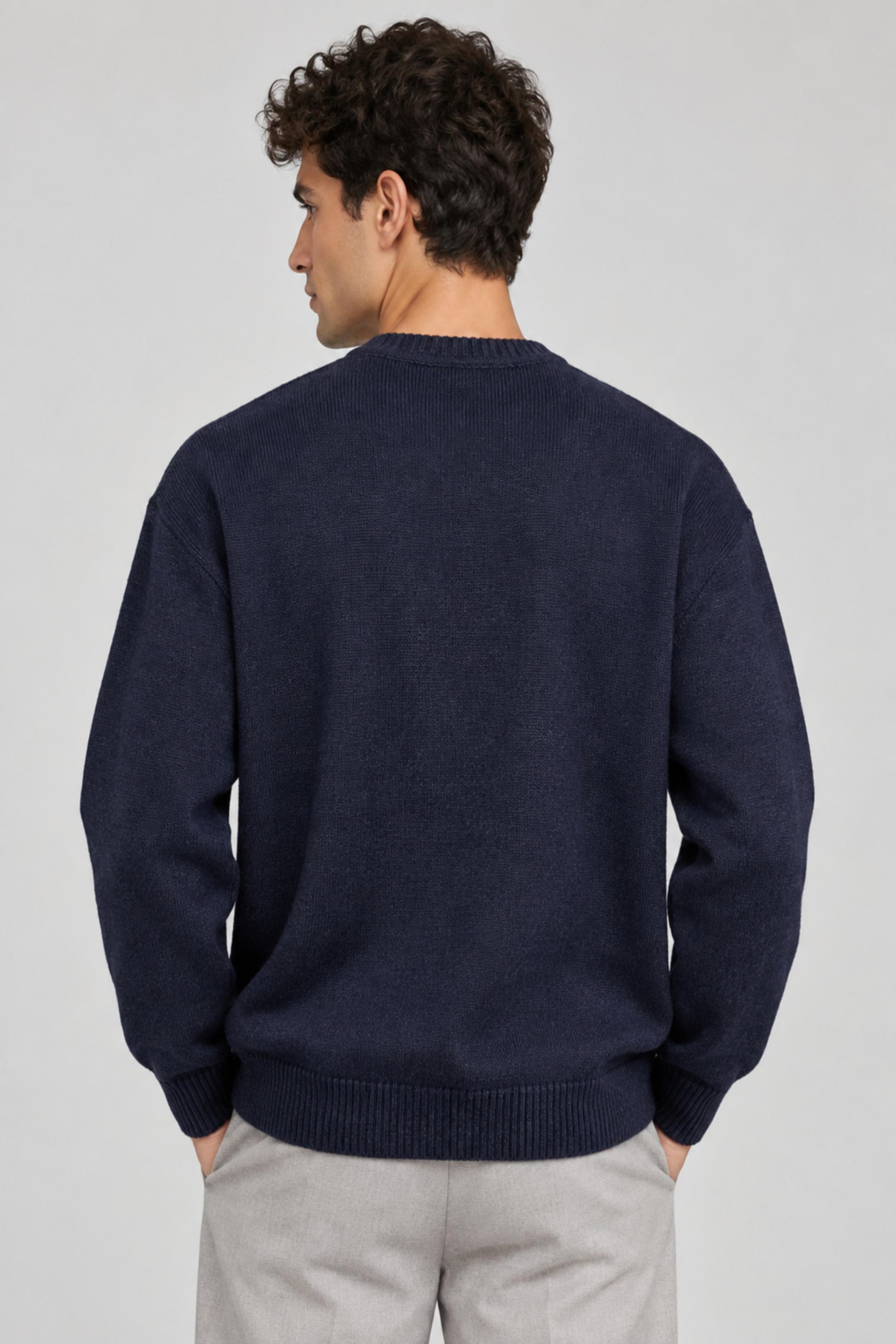 Baskılı Oversize Örgü Kışlık Kazak DP 16596_10072