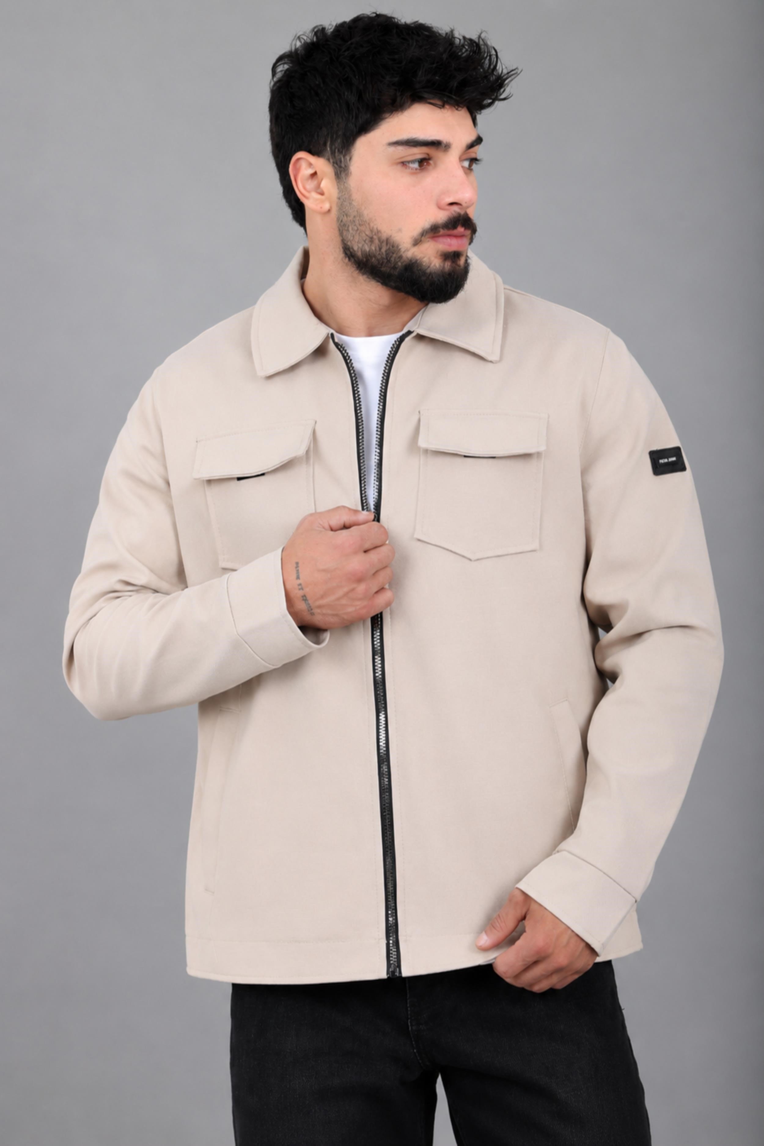 Bez Ayağı Dokuma Yakalı Kapaklı Mevsimlik Mont PLDP 3035_60397