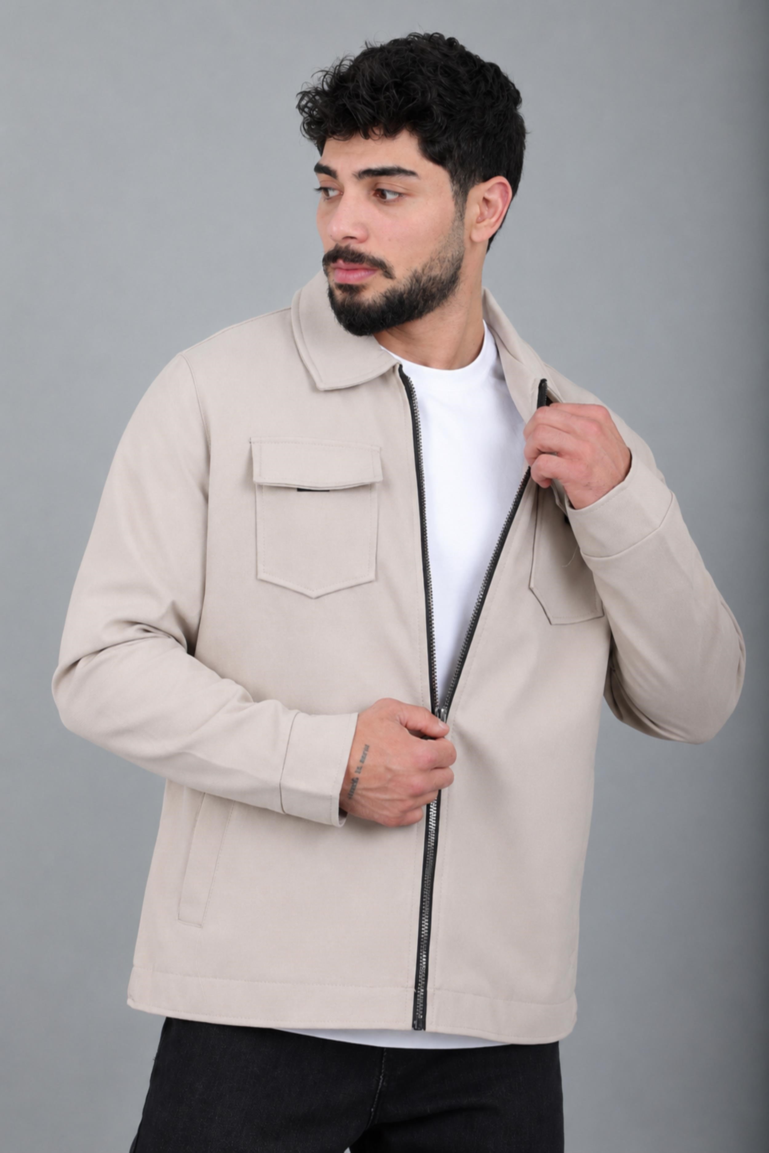 Bez Ayağı Dokuma Yakalı Kapaklı Mevsimlik Mont PLDP 3035_60397