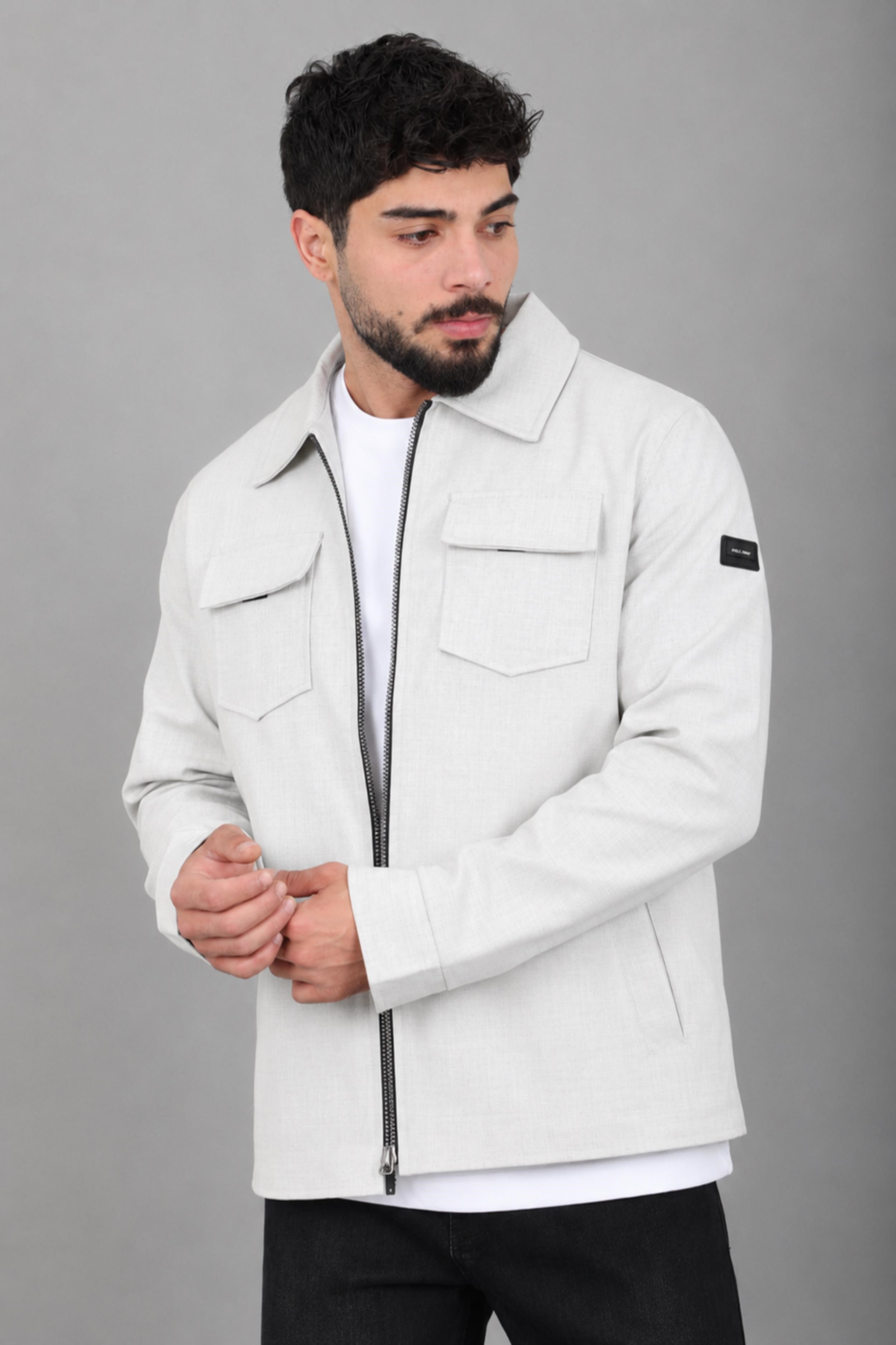 Bez Ayağı Dokuma Yakalı Kapaklı Mevsimlik Mont PLDP 3035_60397