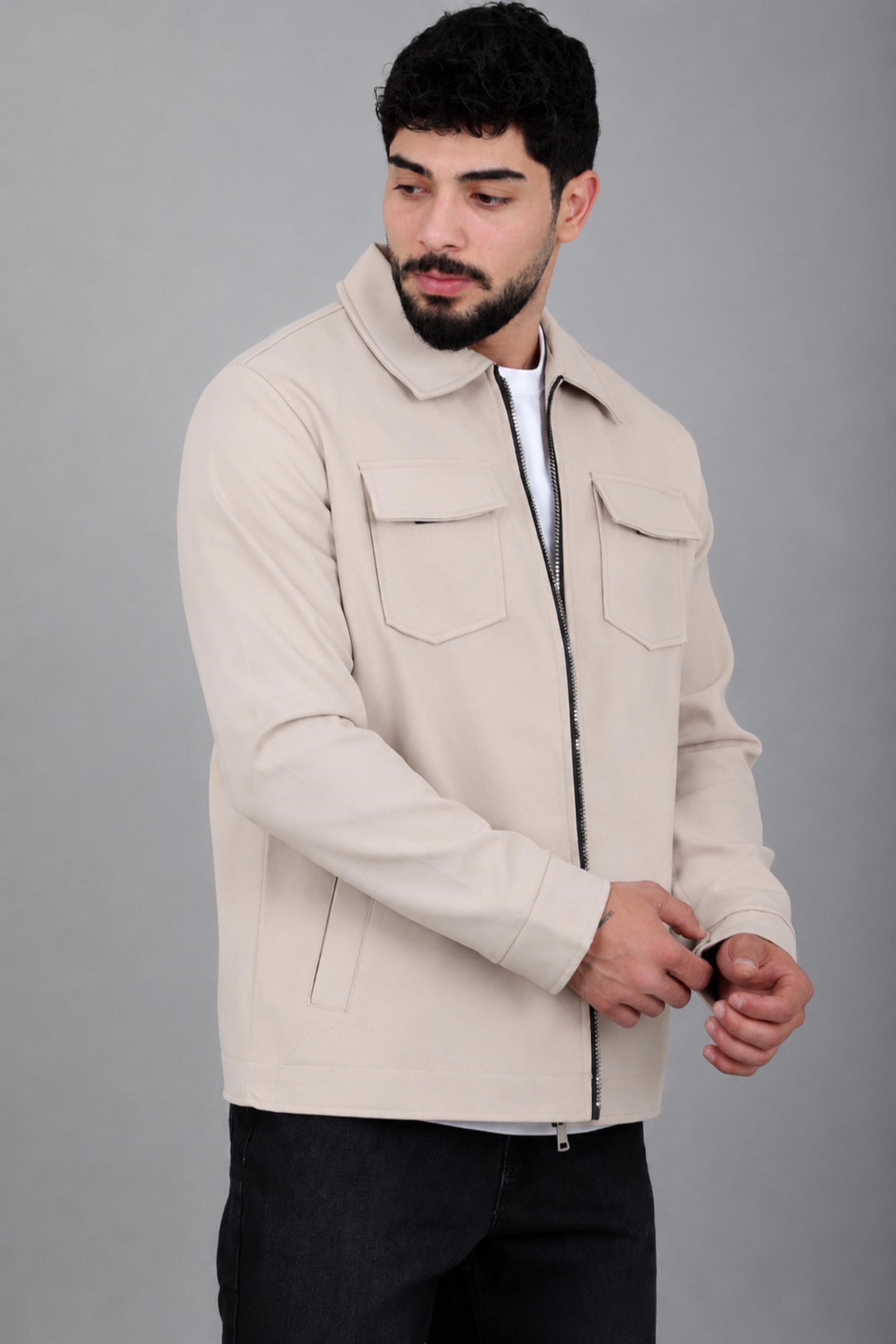 Bez Ayağı Dokuma Yakalı Kapaklı Mevsimlik Mont PLDP 3035_60397