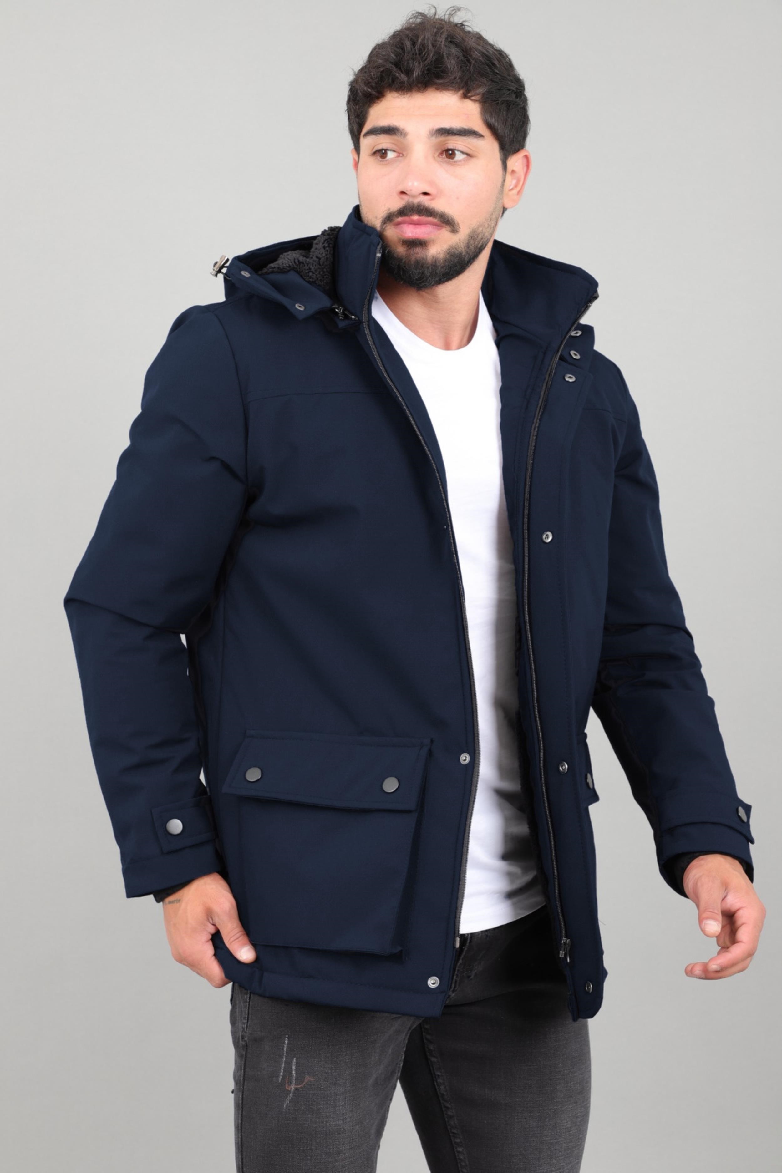 Box Kumaş Torba Cep İçi Kürklü Kışlık Mont Kaban PLDP 3037_50526