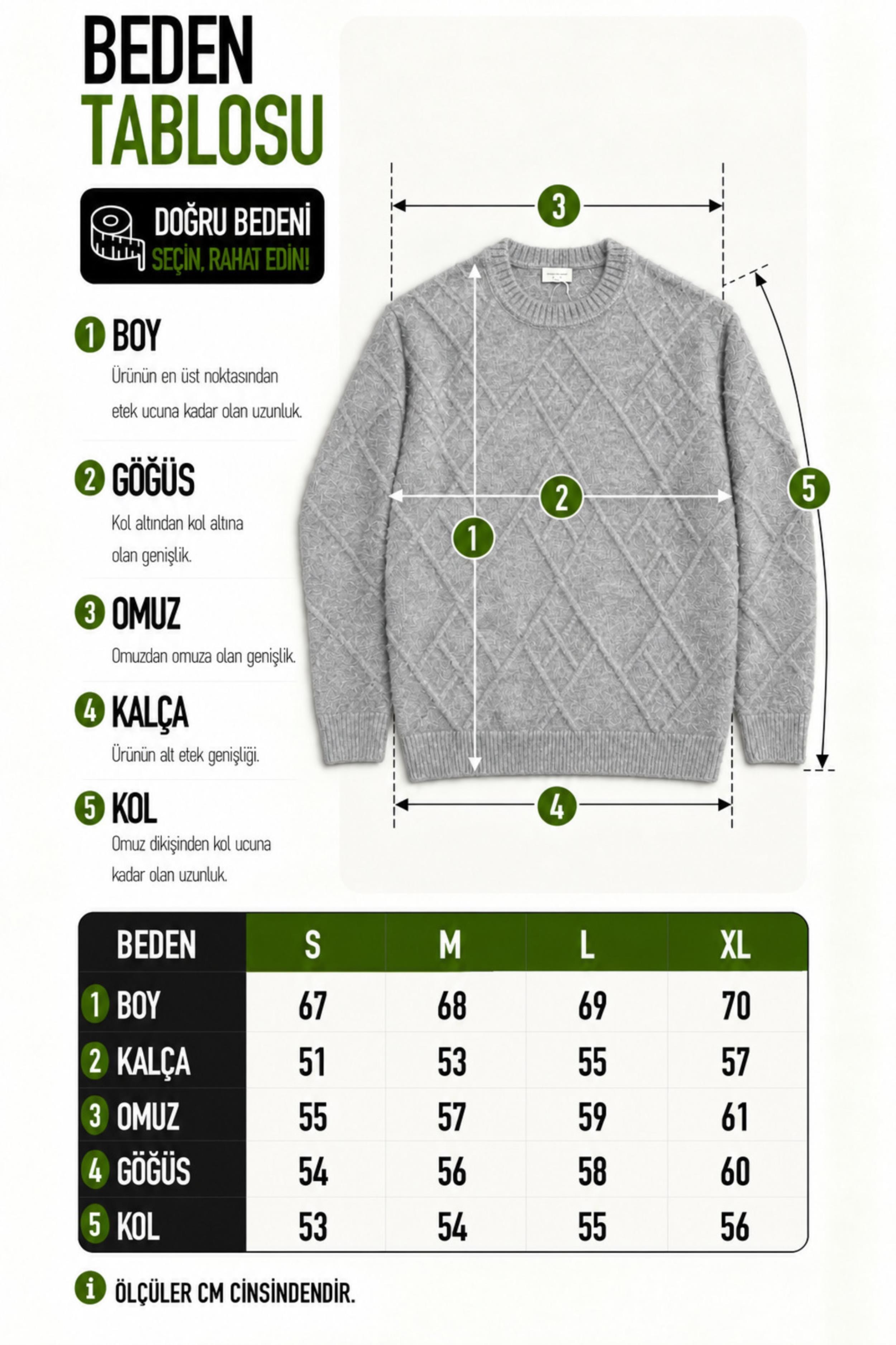 Çapraz Desen Oversize Kışlık Kazak DP 17567_10066