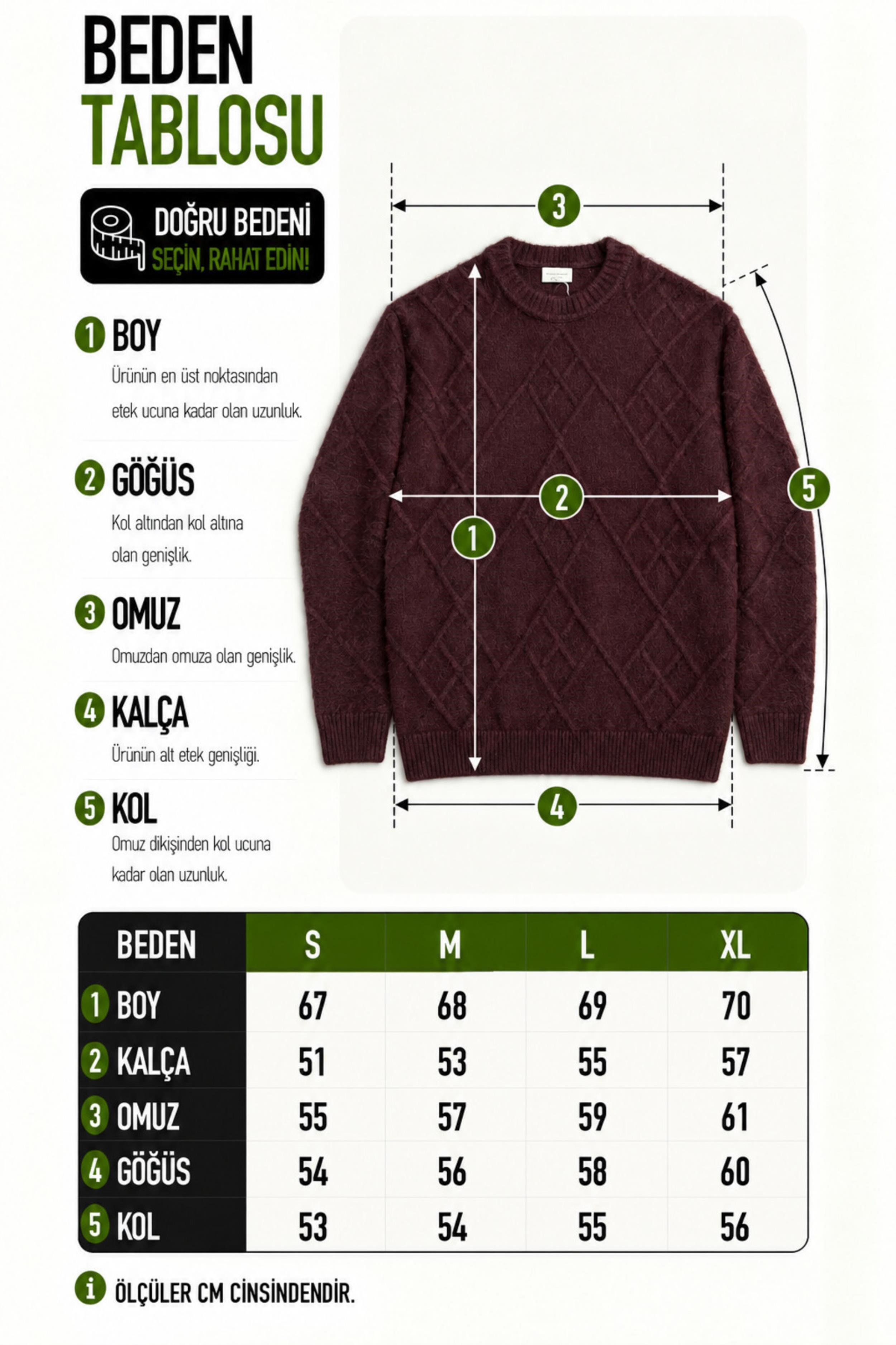 Çapraz Desen Oversize Kışlık Kazak DP 17567_10066