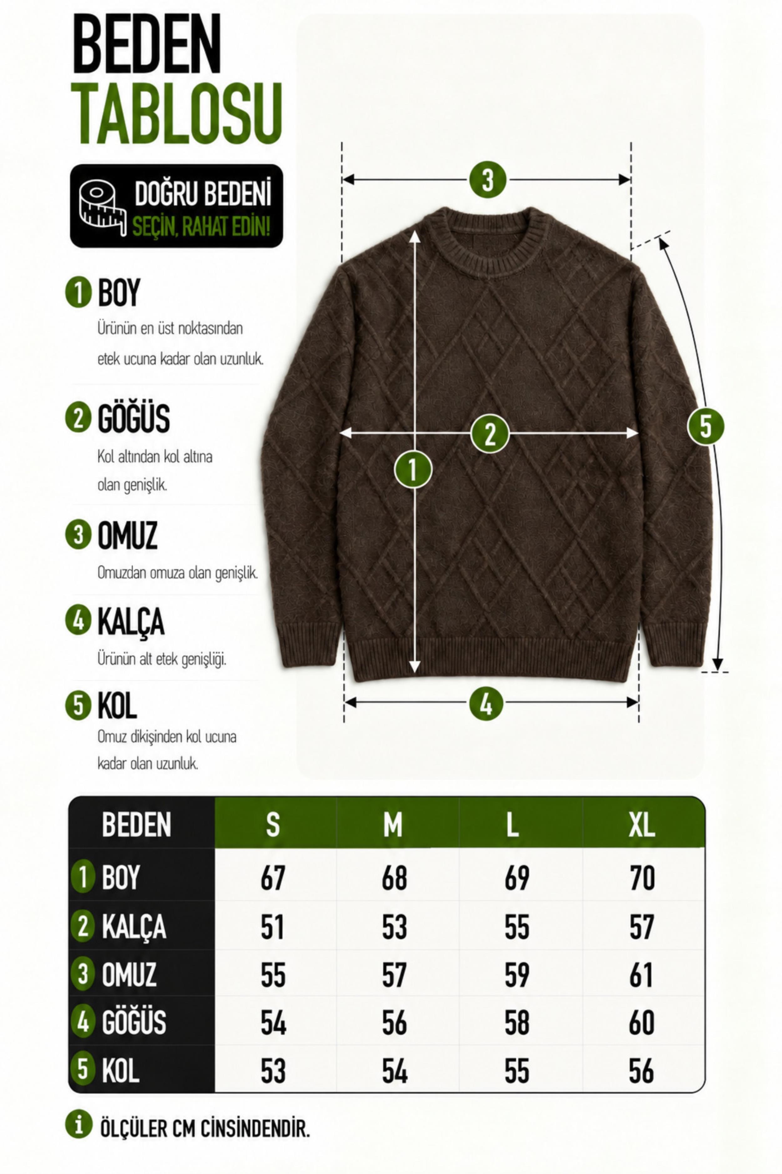 Çapraz Desen Oversize Kışlık Kazak DP 17567_10066