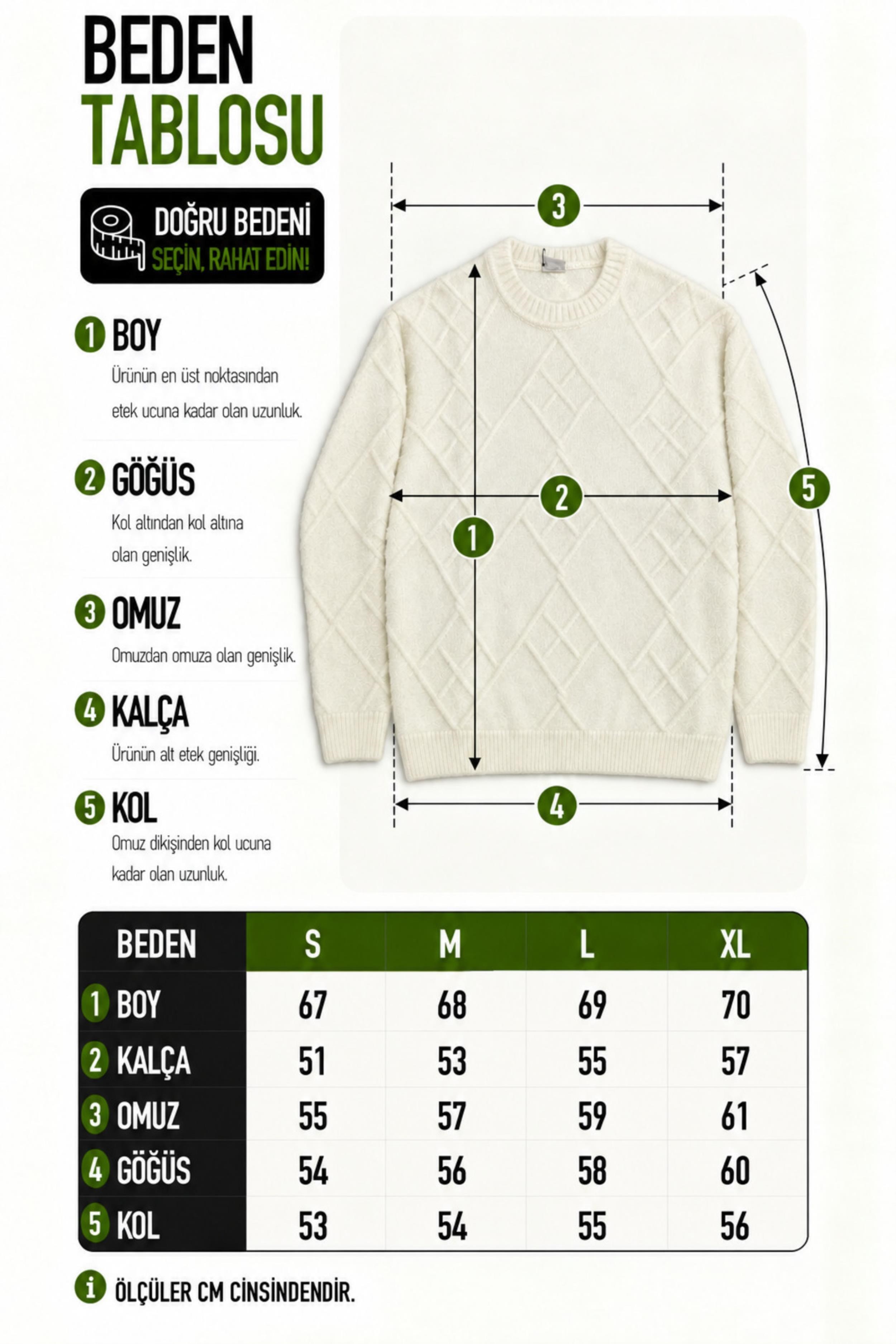 Çapraz Desen Oversize Kışlık Kazak DP 17567_10066