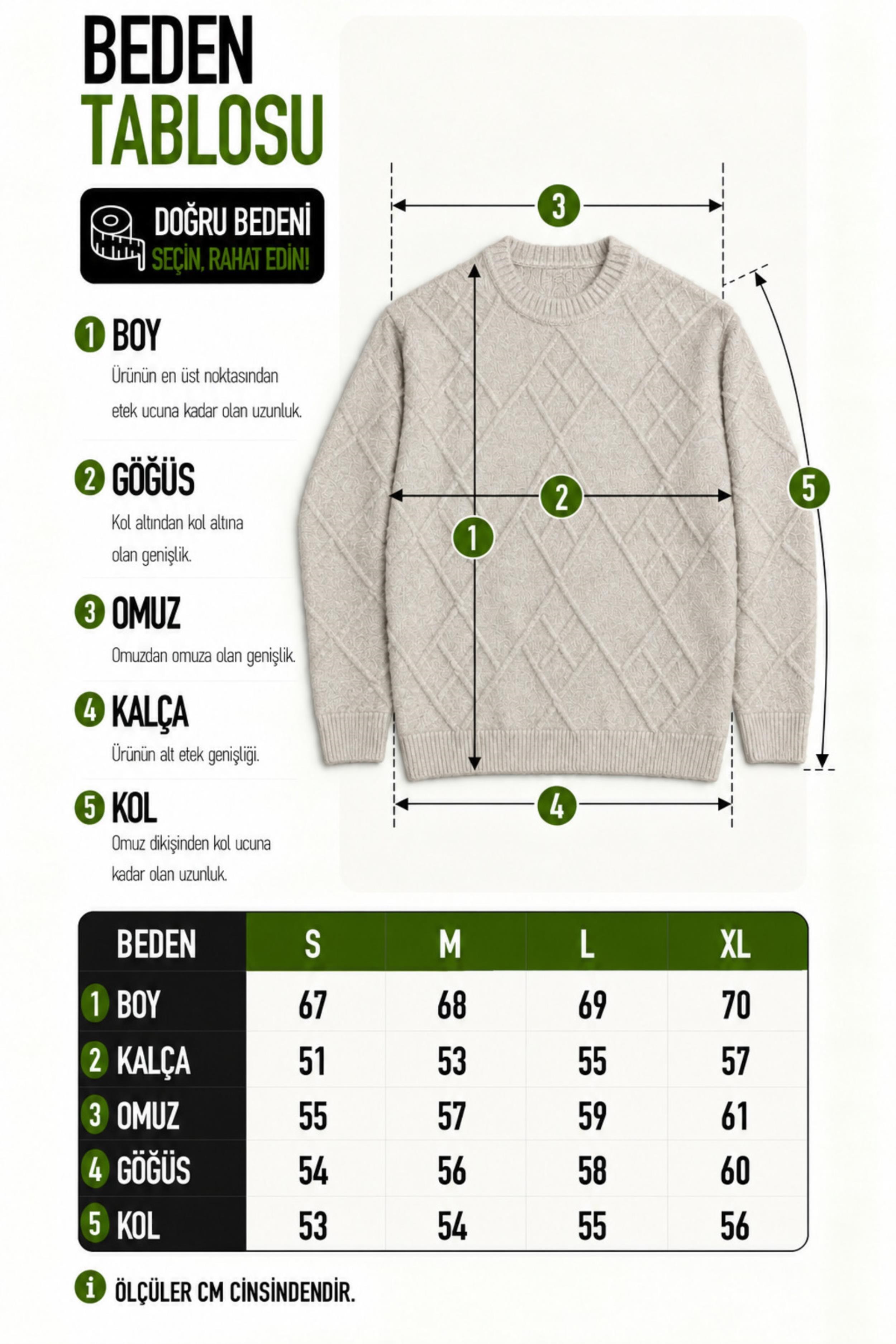 Çapraz Desen Oversize Kışlık Kazak DP 17567_10066